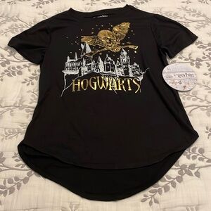 NWT Harry Potter Oversize Black T-Shirt Hogwarts size 7-9